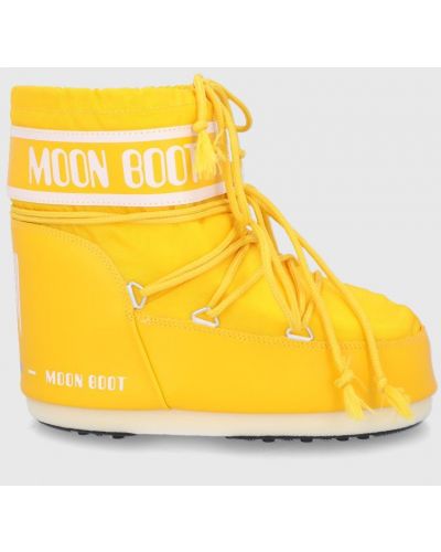 Żółte nylonowe śniegowce Moon Boot