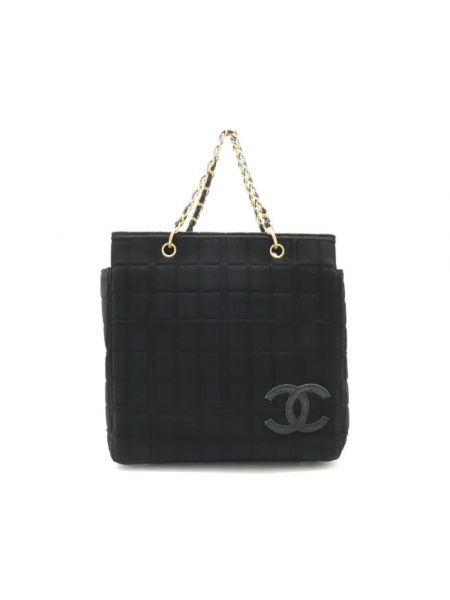 Shopperka bawełniana Chanel Vintage czarna