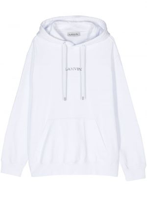 Pamučna hoodie s kapuljačom s vezom Lanvin