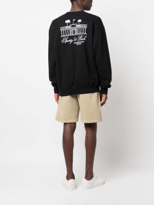 Sweatshirt mit rundem ausschnitt Sporty & Rich schwarz