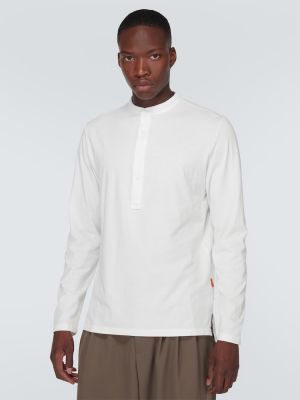 Camiseta de manga larga de algodón manga larga Barena Venezia blanco
