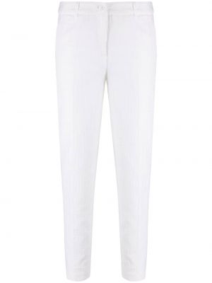 Pantalones de cuero Boutique Moschino blanco
