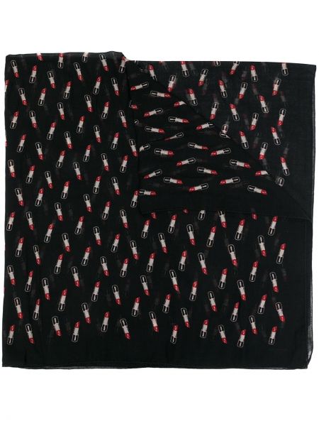 Pañuelo con estampado Yves Saint Laurent Pre-owned negro
