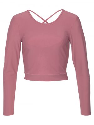 Marškinėliai ilgomis rankovėmis Lascana Active rožinė