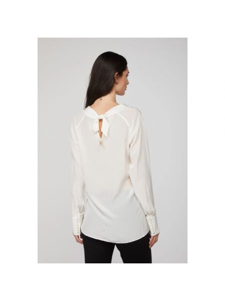 Blusa con escote v de tela jersey oversized Twinset blanco