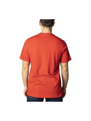 Camisa manga corta de cuello redondo Adidas rojo