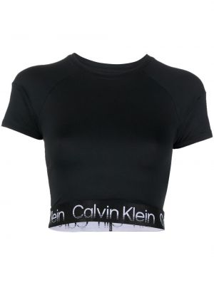 Montert t-skjorte Calvin Klein svart