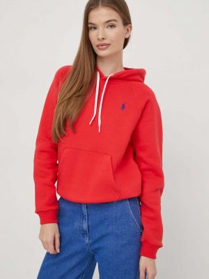 Однотонный свитер с капюшоном Polo Ralph Lauren красный