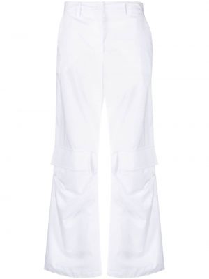 Памучни карго панталони P.a.r.o.s.h. бяло