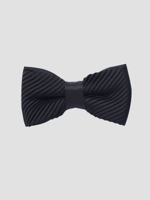 Plisovaná kravata s mašlí Altinyildiz Classics černá