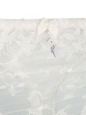 Krajkové kalhotky string s perlami Gilda & Pearl bílé