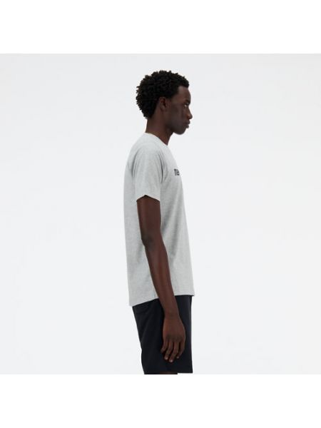 T-shirt de sport en coton New Balance gris