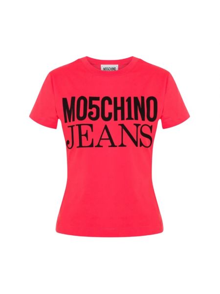Koszulka z krótkim rękawem Moschino czerwona