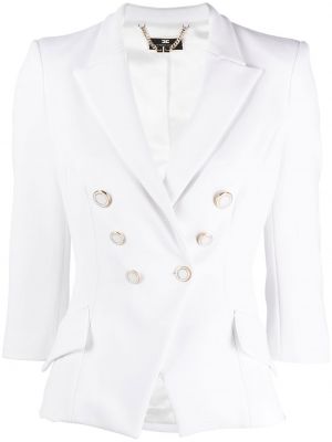 Montert dobbeltspent blazer Elisabetta Franchi hvit