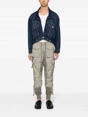 „cargo“ stiliaus kelnės su kišenėmis Greg Lauren žalia