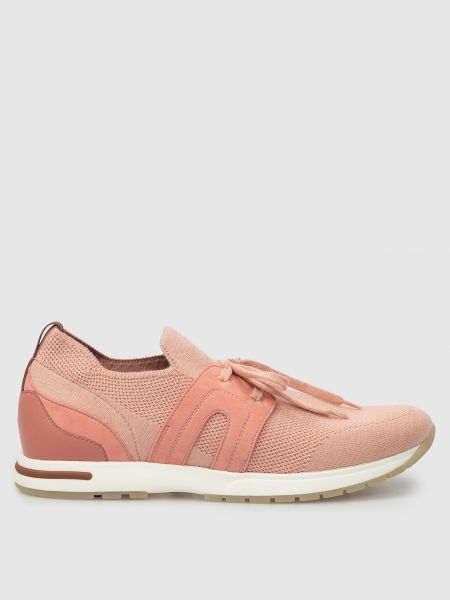 Розовые шерстяные кроссовки Loro Piana