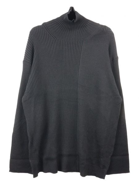 Lang sweater i uld Yohji Yamamoto sort