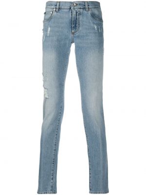 Slank nødlidende stretch jeans Dolce & Gabbana blå