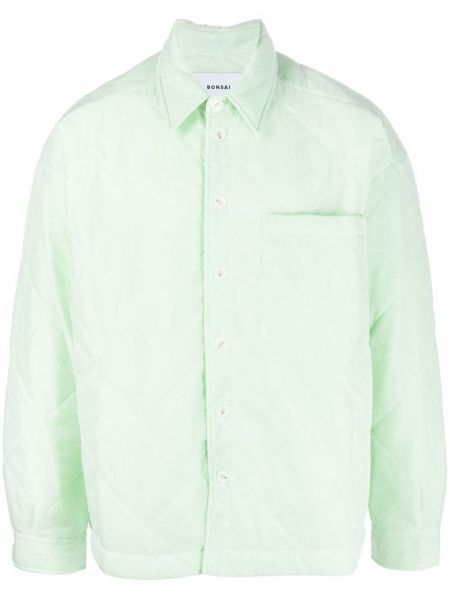 Camicia trapuntata oversize Bonsai verde