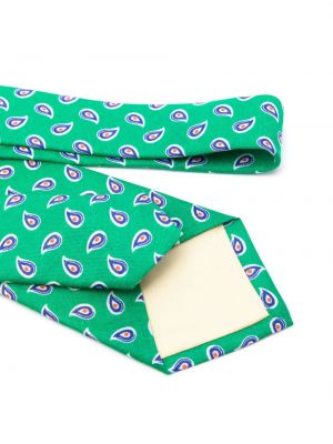 Lněná kravata s mašlí s paisley potiskem Polo Ralph Lauren