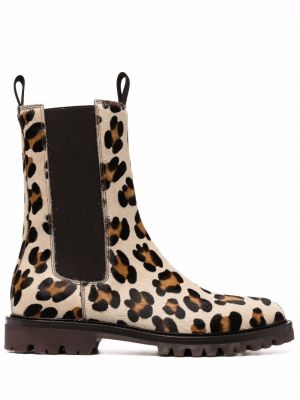 Členkové topánky s leopardím vzorom Scarosso