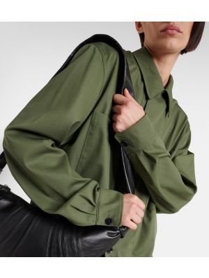 Vlněná bunda Lemaire zelená