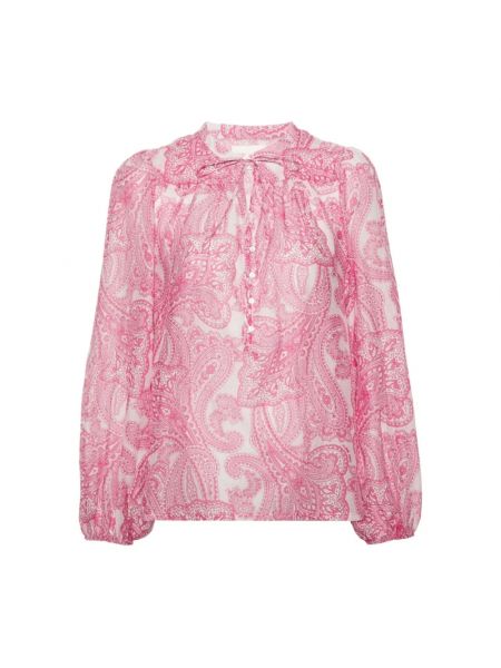Bluzka z wzorem paisley Mc2 Saint Barth różowa