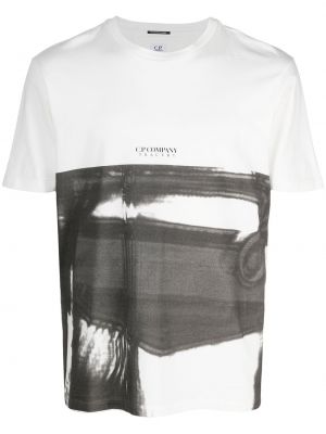 Camiseta con estampado con estampado abstracto C.p. Company blanco