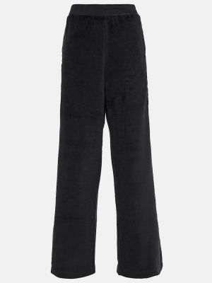 Pantaloni tuta in velluto in jersey baggy Polo Ralph Lauren nero