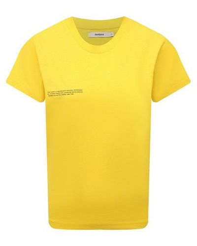 Хлопковая футболка Pangaia, желтая
