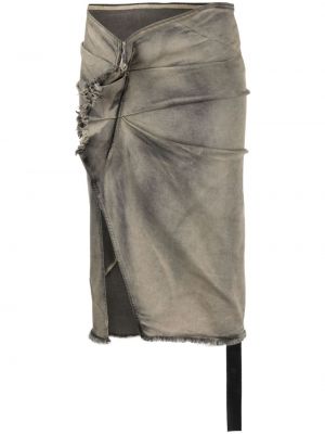 Asymetrická džínsová sukňa Rick Owens Drkshdw sivá