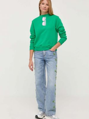 Bluza z nadrukiem Karl Lagerfeld zielona
