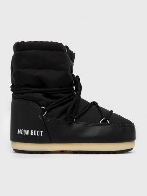 Нейлоновые зимние ботинки Moon Boot черные