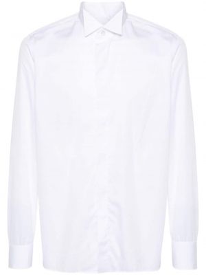 Chemise en coton avec manches longues Tagliatore blanc