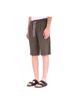 Pantalones cortos de lino Paolo Pecora marrón