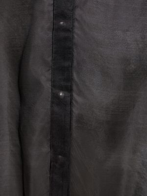 Μεταξωτό πουκάμισο Rick Owens μαύρο