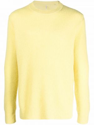 Jersey de tela jersey de cuello redondo Sunflower amarillo