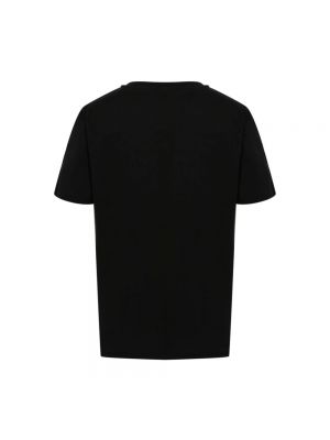 Gestreifte hemd mit rundem ausschnitt Moschino schwarz