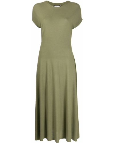 Трикотажне розкльошене Сукня розкльошене Agnona, зелене