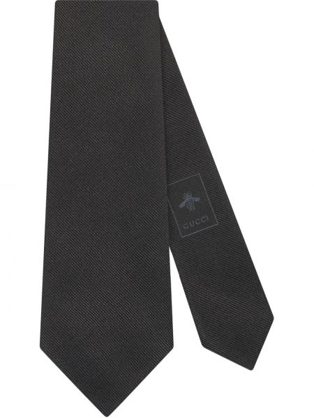 Krawat z jedwabiu Gucci, сzarny