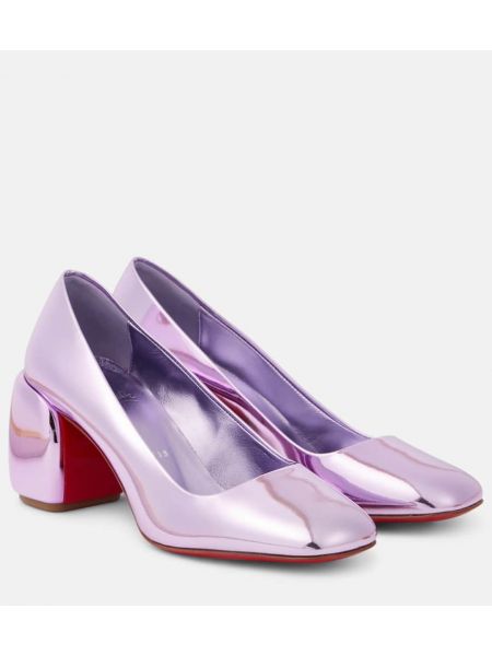 Læder pumps Christian Louboutin lilla