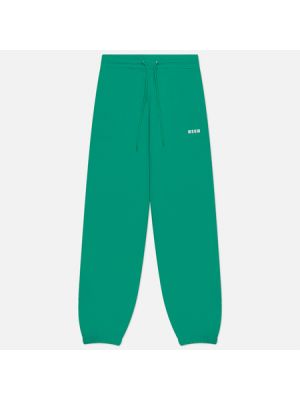 Зеленые брюки с принтом Msgm
