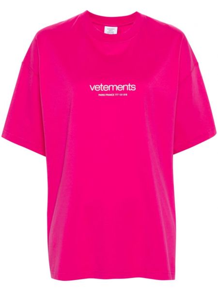 T-krekls Vetements rozā
