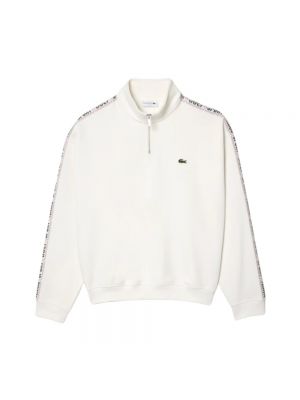 Sweter relaxed fit Lacoste biały