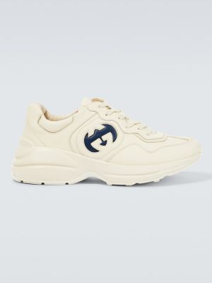Sneakers di pelle Gucci Rhyton bianco