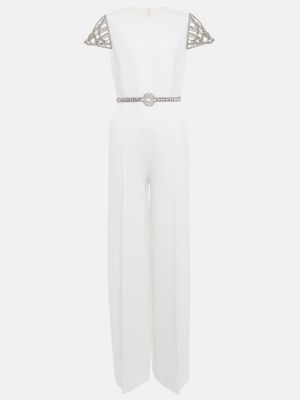 Pantalon en cristal Elie Saab blanc