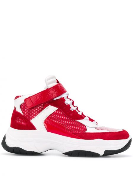 Zapatillas de malla Calvin Klein Jeans rojo