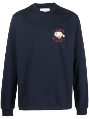 Sweatshirt aus baumwoll mit print Palmes blau