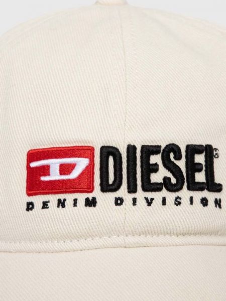 Хлопковая кепка Diesel бежевая