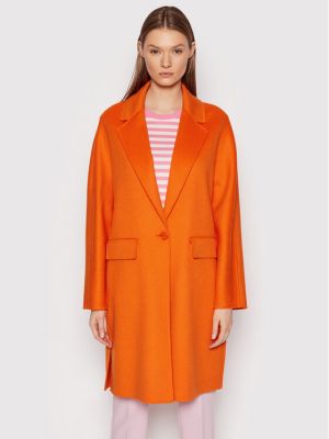Вълнено зимно палто Patrizia Pepe оранжево